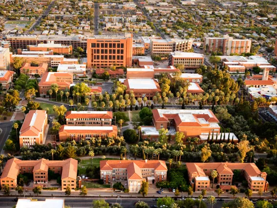 Aerial view of campus