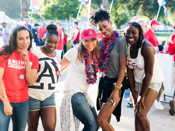 Group of Black women in Wildcat gear