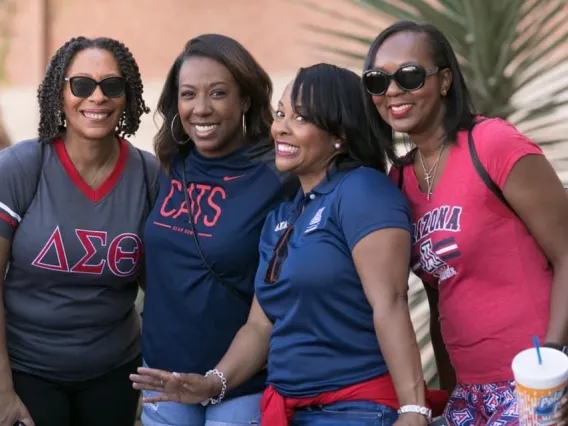 Group of Black women in Wildcat gear