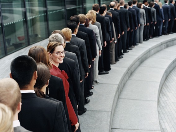 People standing in a line