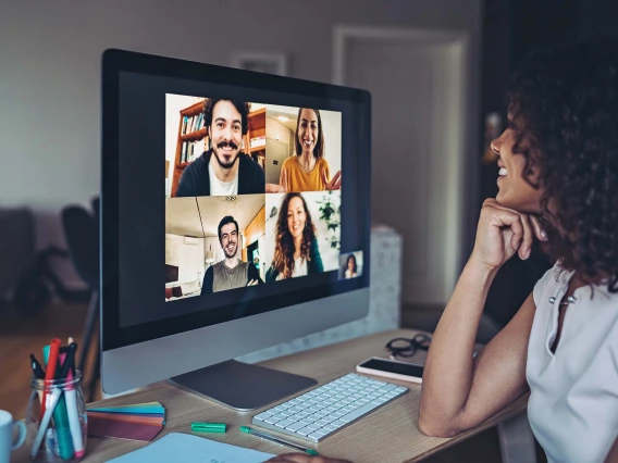 Person on a video call.