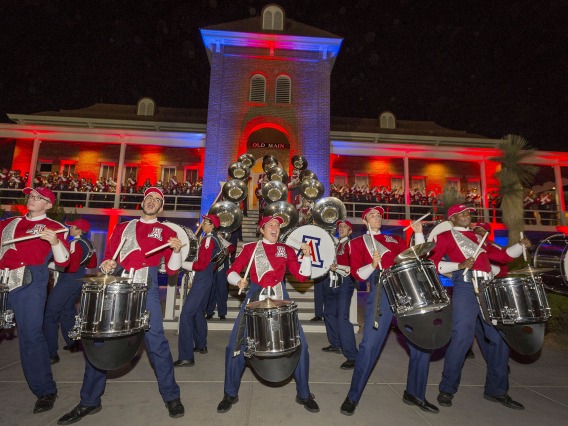 The Pride of Arizona performing in front of Old Main