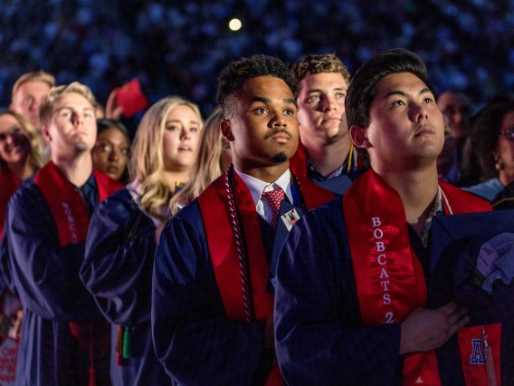 Group of students at Commencement ceremony