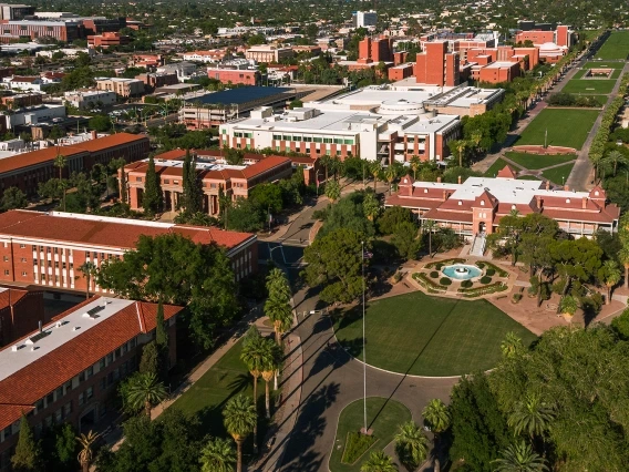 aerial view of campus