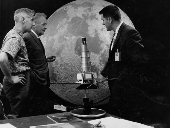 Ewen Whitaker, Gerard Kuiper and NASA engineer Ray Heacock