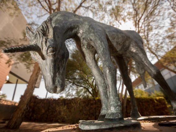 Unicorn statue