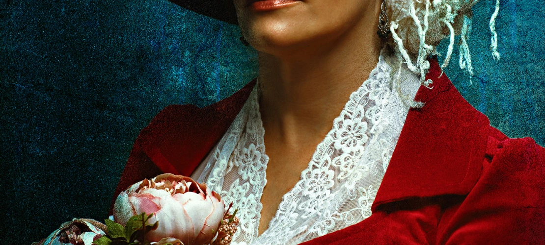Painting of Black woman with flowers