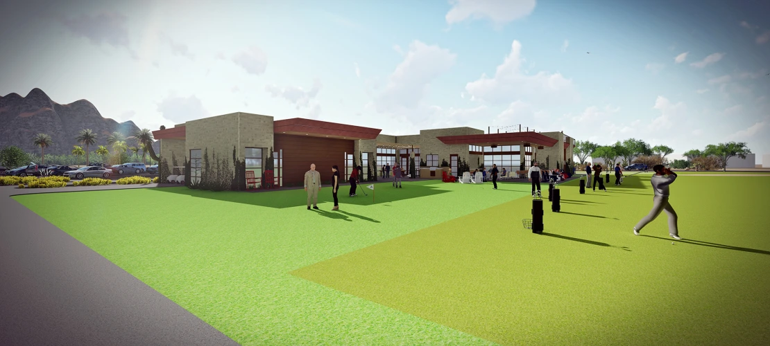 Rendering of new golf center