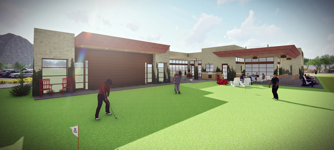 Rendering of new golf center