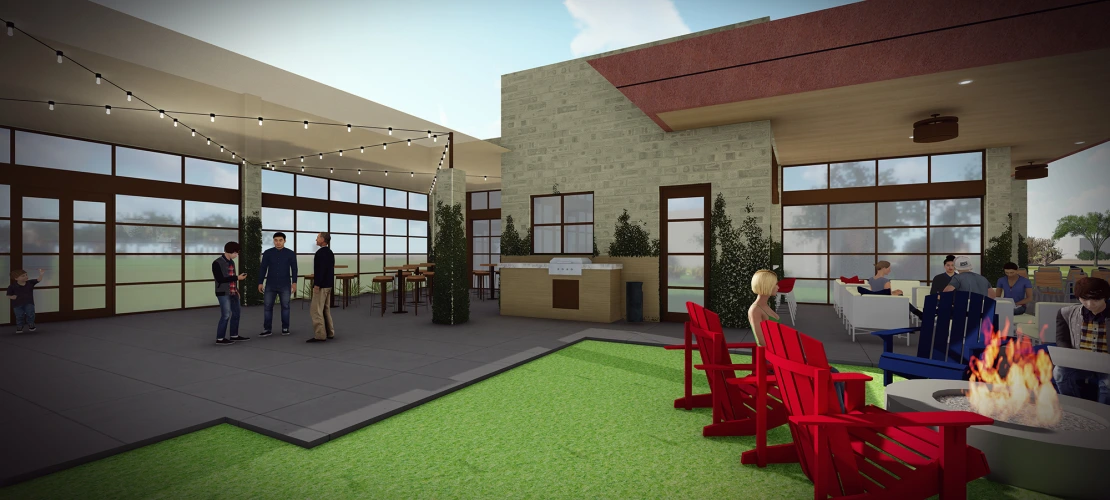 Rendering of new golf center