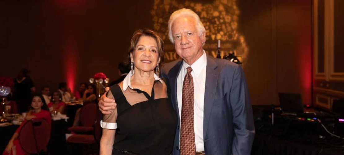 Couple posing for photo