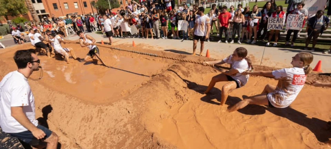 Mud tug-of-war