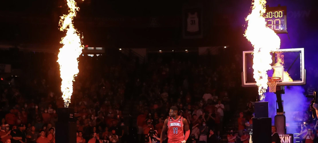 Oumar Ballo being introduced at McKale Center