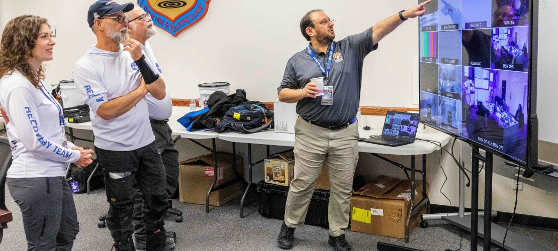 Mission implementation systems engineer Anjani Polit,  Lauretta, Sanford and Jason Dworkin, project scientist for the mission at Goddar
