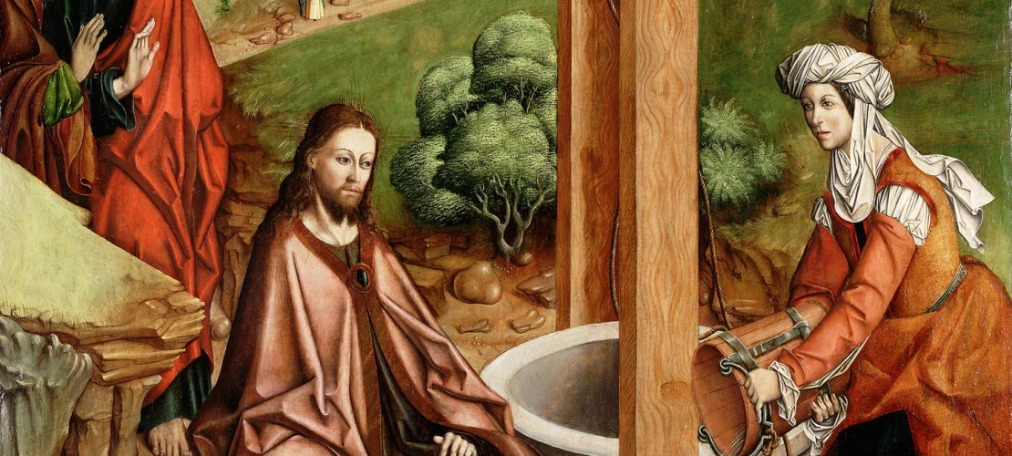 Fernando Gallego, “Christ and the Samaritan Woman.” 1480-88, oil on panel. Gift of Samuel H. Kress Foundation.