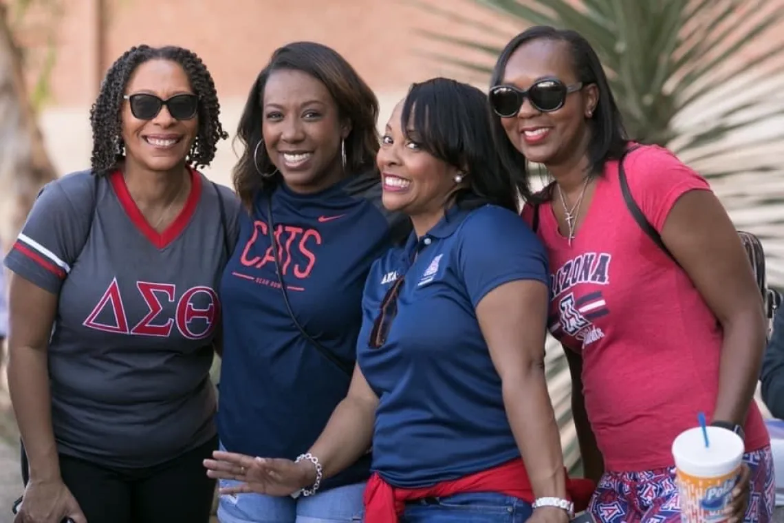 Group of Black women in Wildcat gear