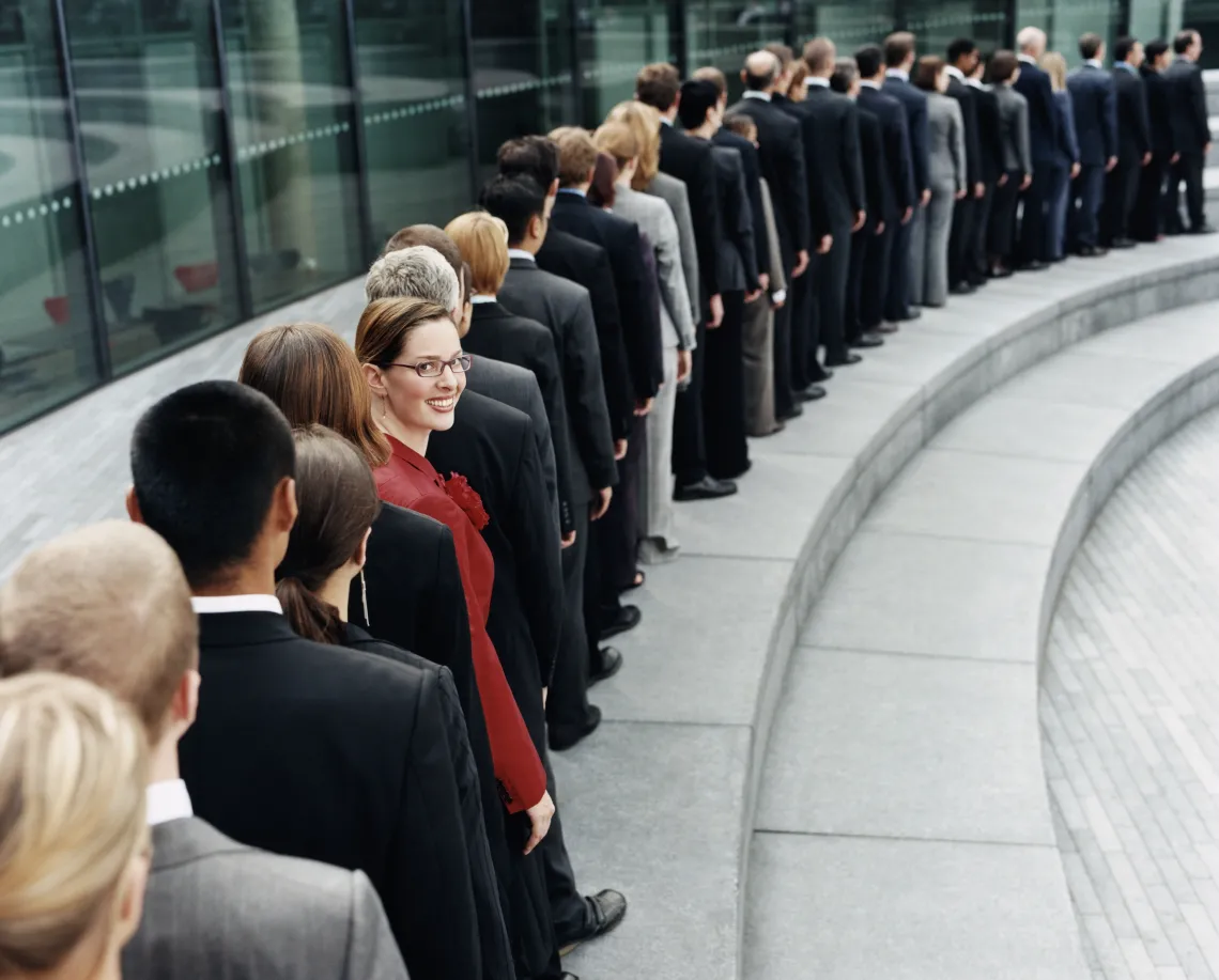 People standing in a line