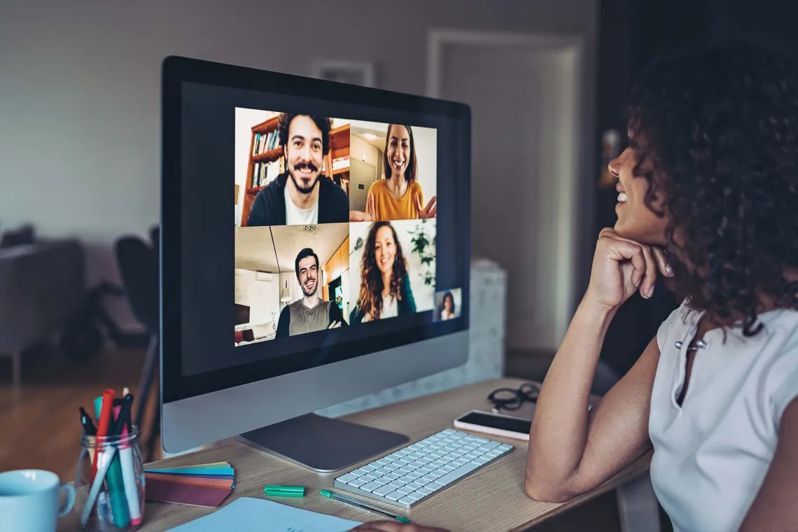 Person on a video call.