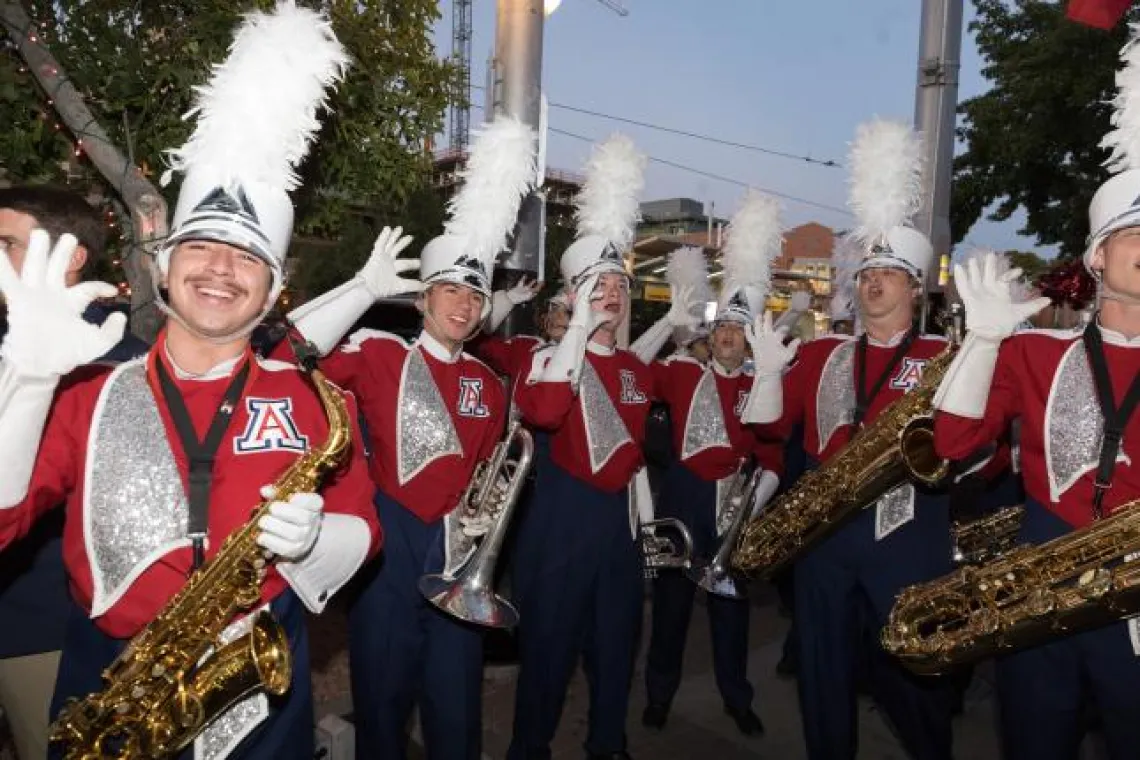 Group photo of UA marching band