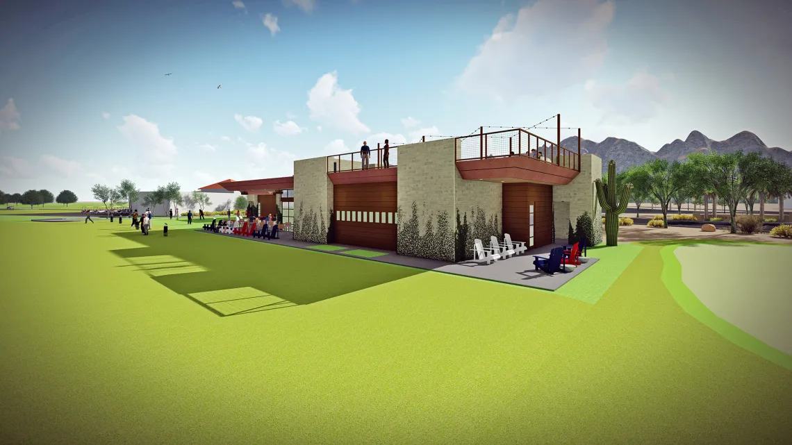 Rendering of new golf center