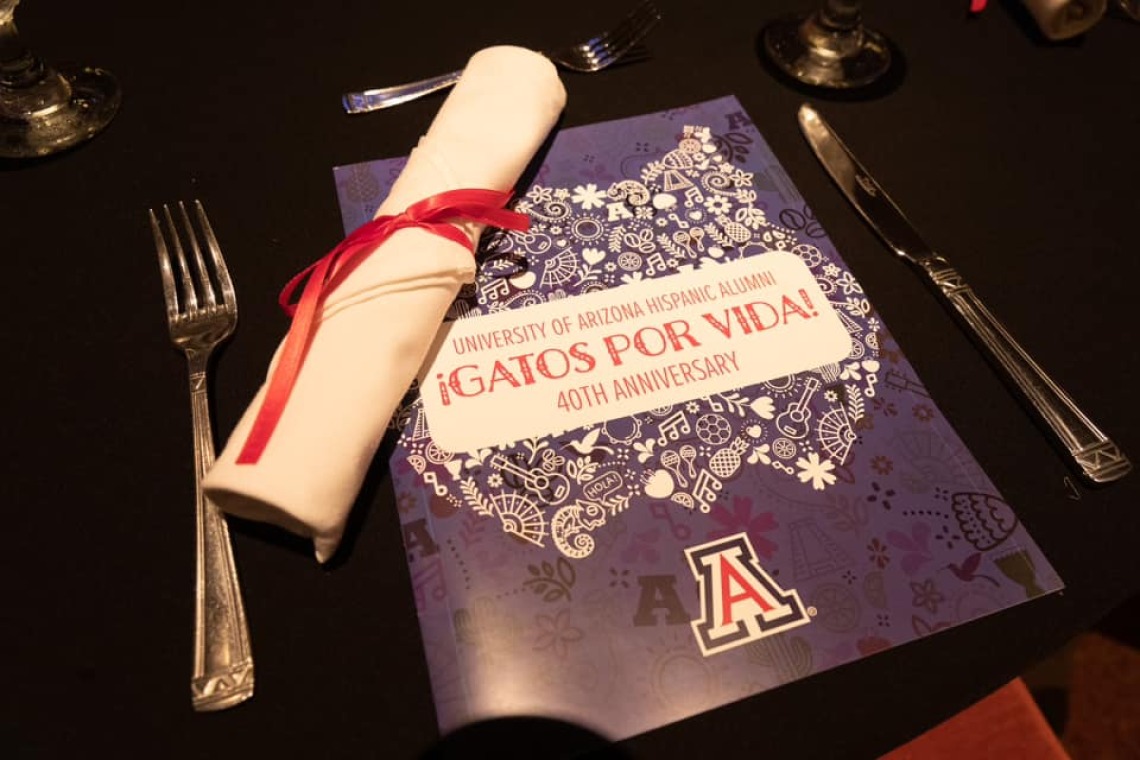 Close-up of event program on table