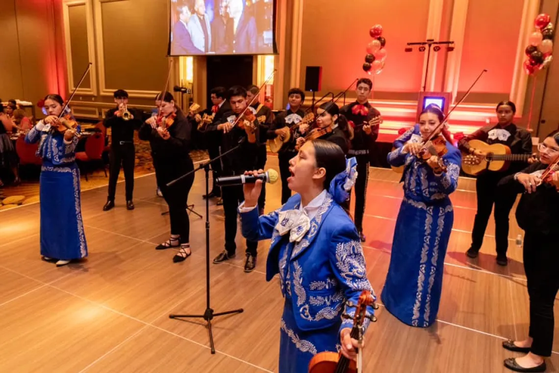 Mariachi band performing