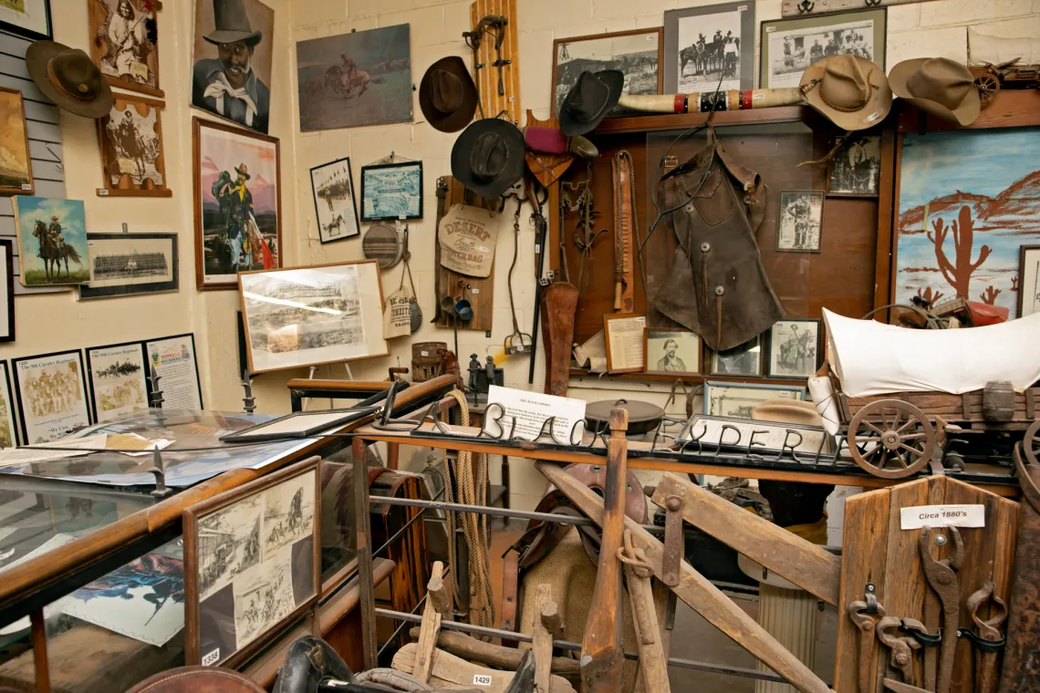 A photograph of an exhibit inside the African American Museum of Southern Arizona.