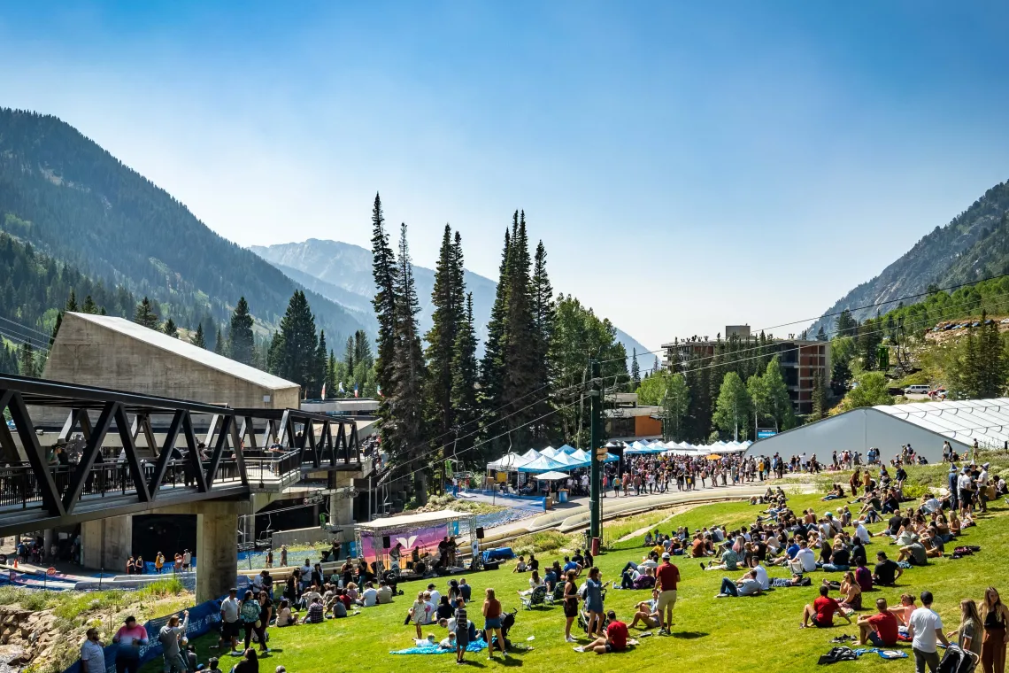 A photograph of Oktoberfest at Snowbird Resort 