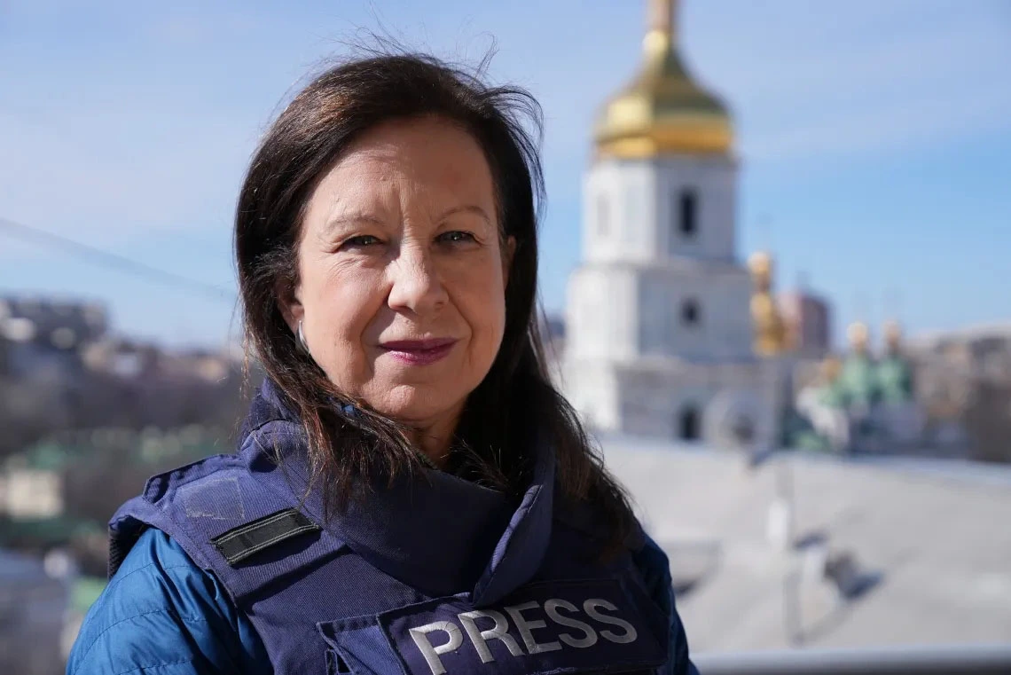 A photograph of journalist Lyse Doucet