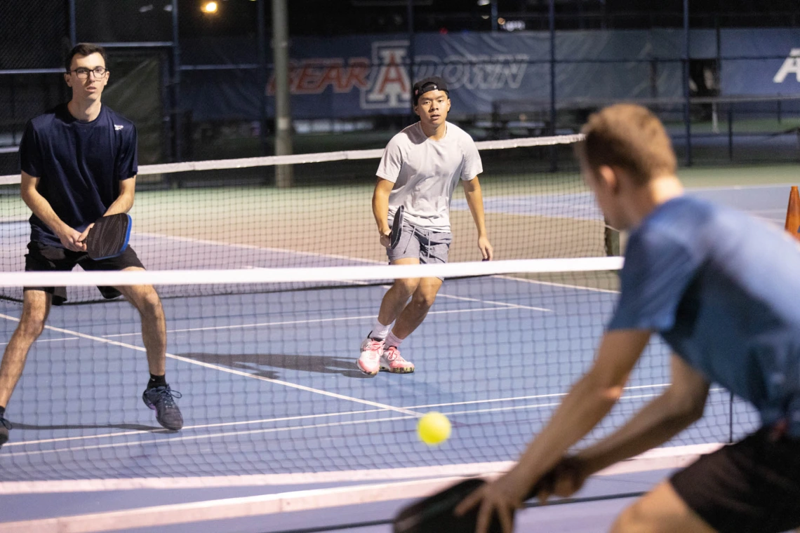 Three players on the court 