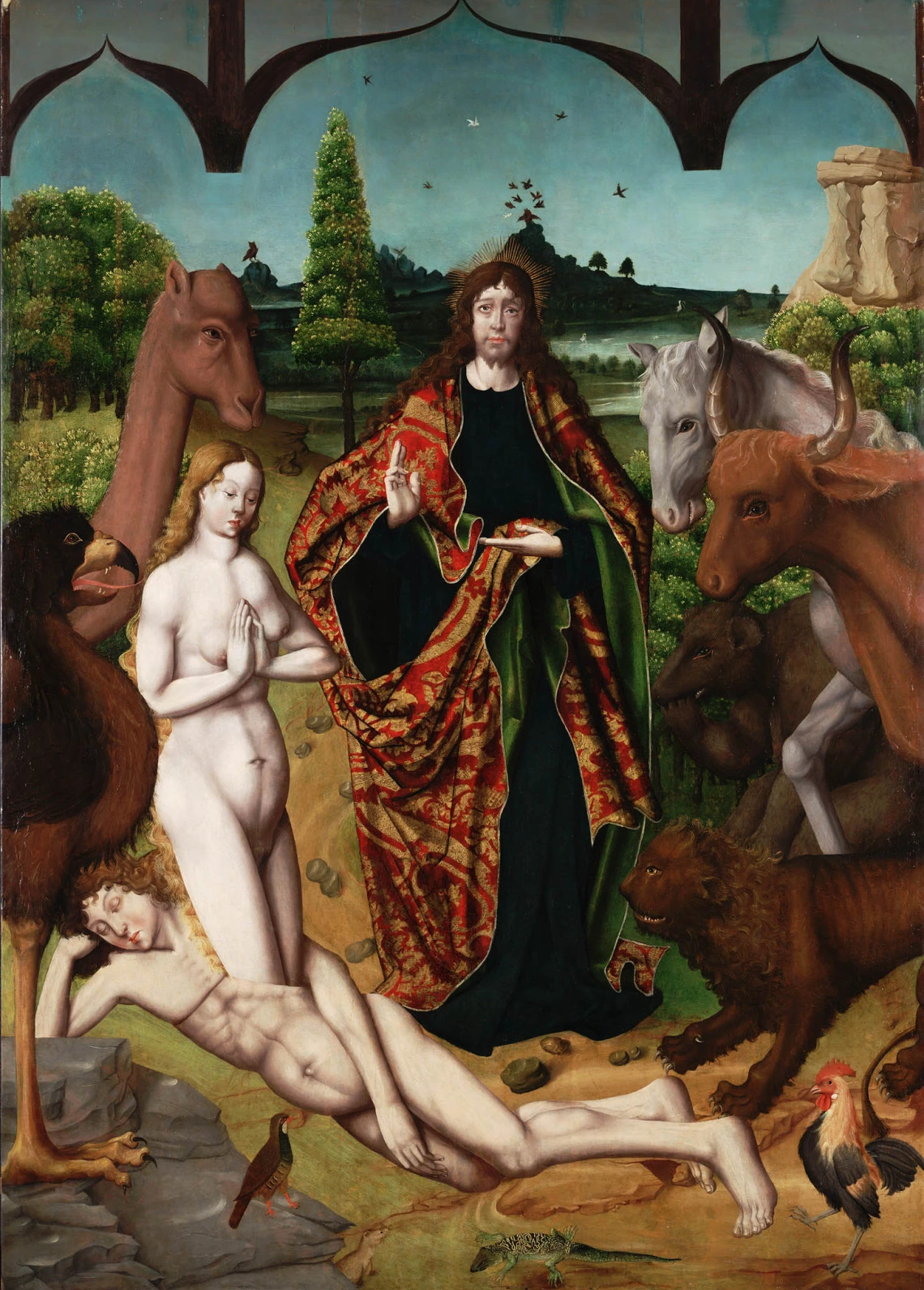 Maestro Bartolomé, “The Creation of Eve.” 1486-1500, oil on panel. Gift of Samuel H. Kress Foundation