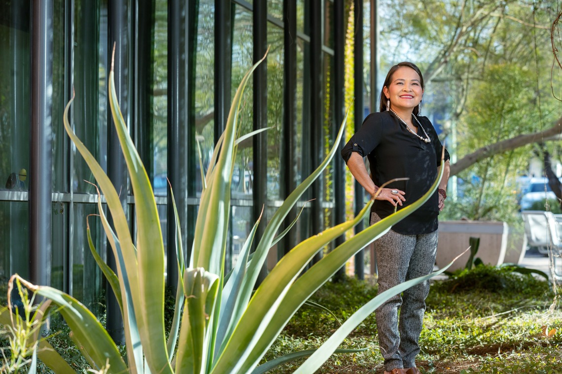 A photograph of UArizona Alumna Karletta Chief. Chief is the University of Arizona's Director of the Indigenous Resilience Center.