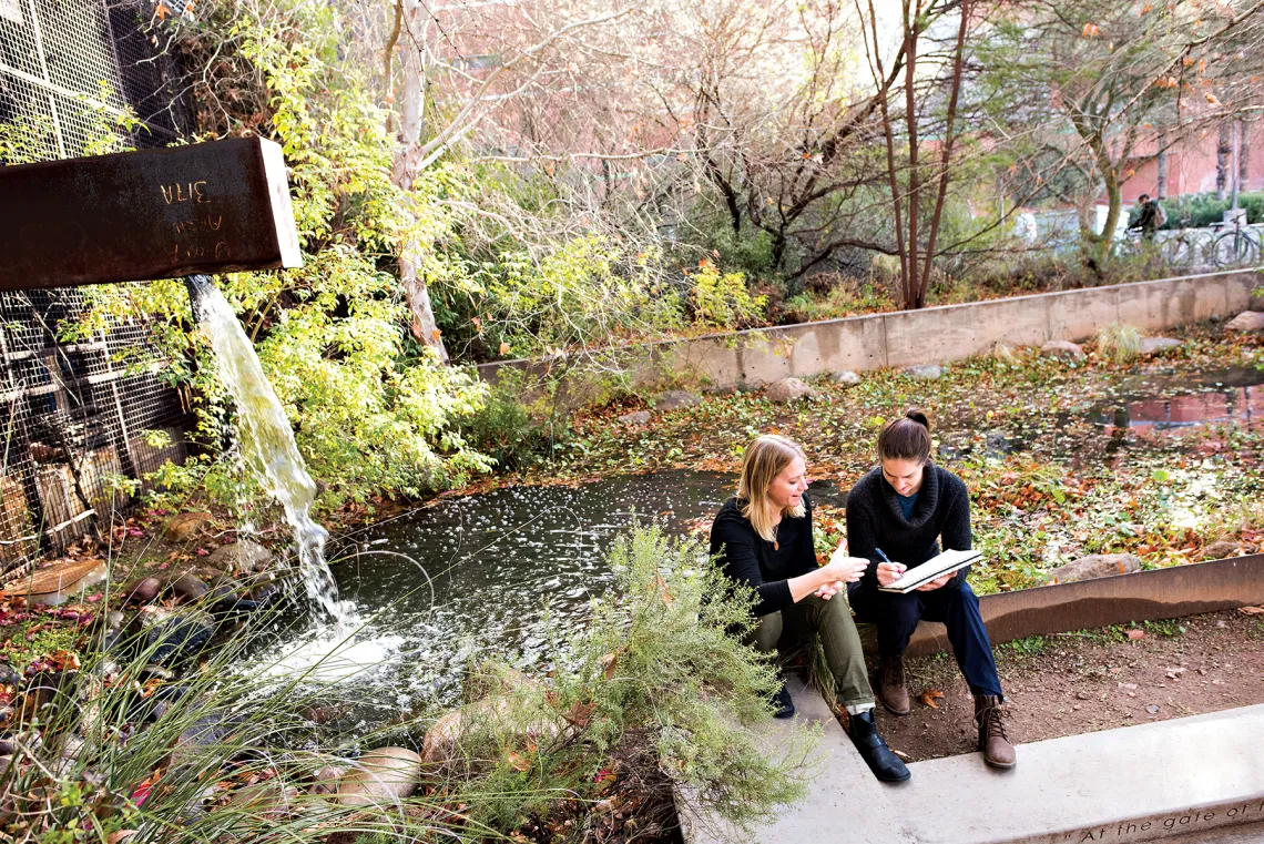 Kelly Cederberg, CAPLA assistant professor, and Gabrielle Jehle at the Sonoran Landscape Laboratory