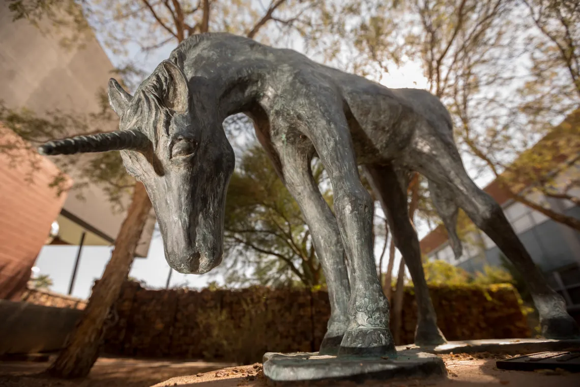 Unicorn statue