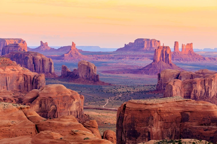 A photo of the mountains in Monument Valley, Arizona.