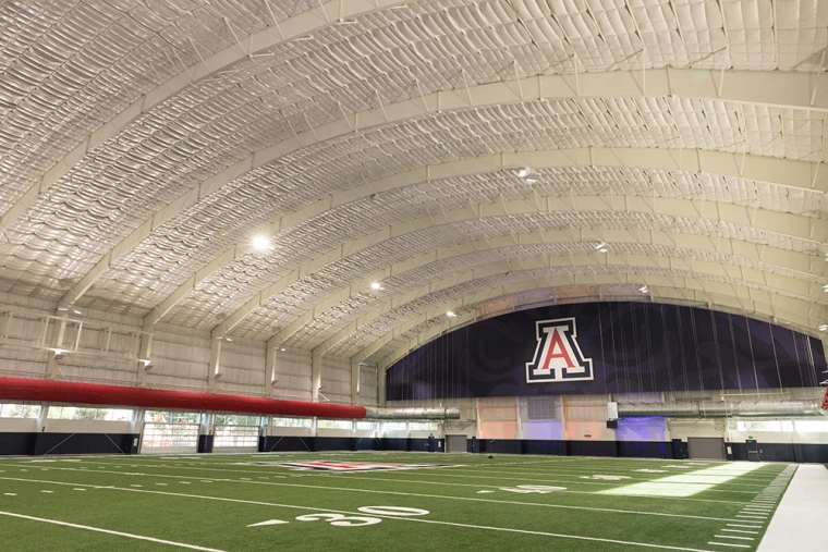 A photograph of the inside of the Cole and Jeannie Davis Sports Center