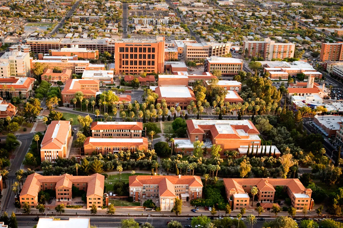 Aerial view of campus