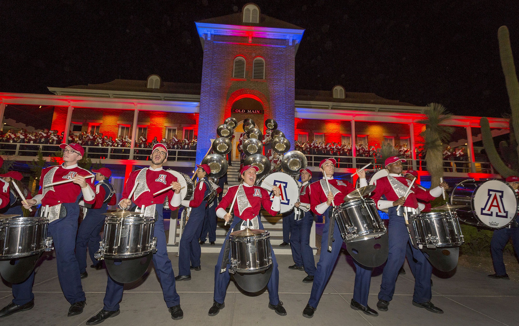 The Pride of Arizona performing in front of Old Main