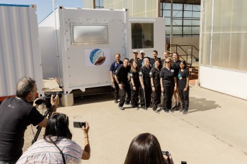 Group photo of the Space Analog for Mon and Mars habitat (SAM) members.