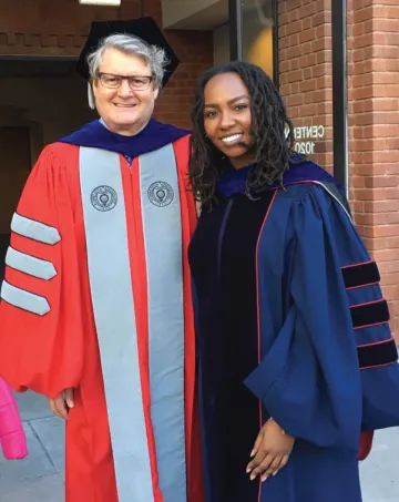 Opal Tometi with dean, John Paul “JP” Jones III